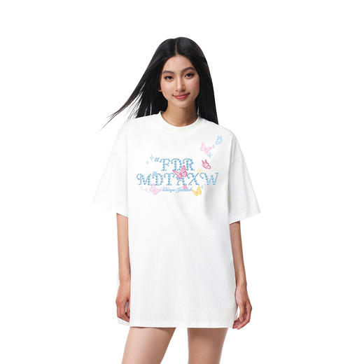 FDR官方店 彩色蝴蝶飞舞短袖t恤男女夏季潮牌宽松情侣装运动上衣 商品图2