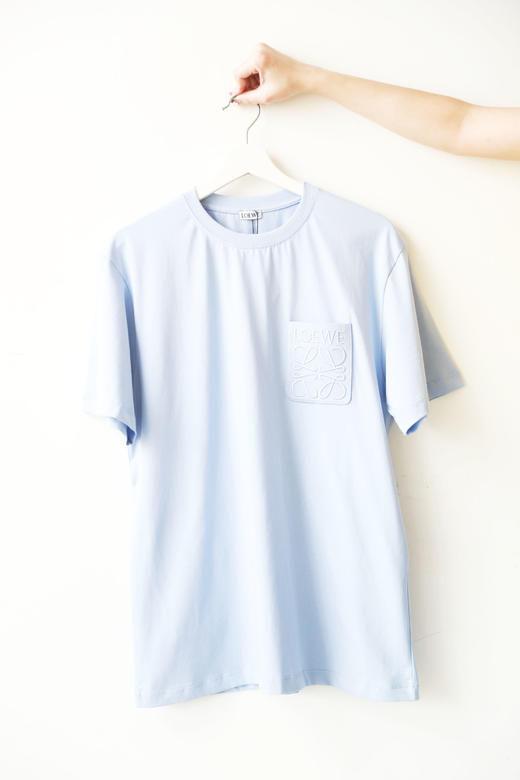 口袋tee+基础tee，2款一起。胸口刺绣水洗圆领全棉短袖t恤C050768 商品图8