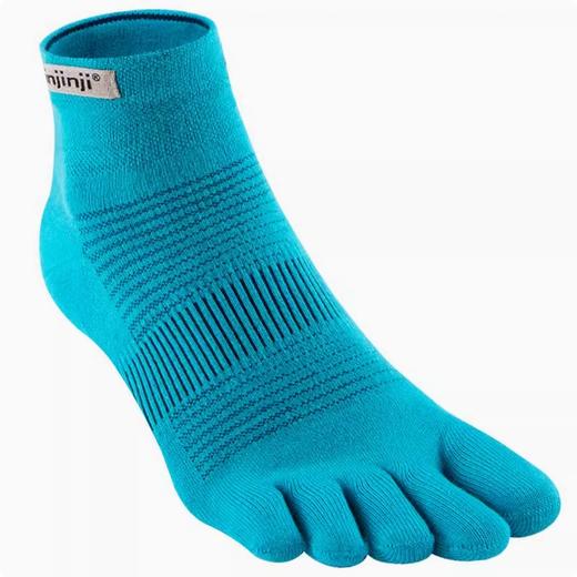injinji五指袜中筒轻量路跑马拉松海军蓝NVY / 灰色GRR/ 蓝黑MAB /PAC海蓝/BLK纯黑/FER绿黑 商品图5