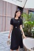 Le Malene 经典黑色优雅腰带连衣裙 18355 商品缩略图2