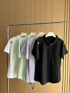 点此购买 迪桑特夏季女士四色半拉链短袖polo衫 HGN 317605