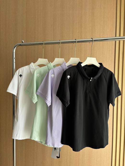 点此购买 迪桑特夏季女士四色半拉链短袖polo衫 HGN 317605 商品图0