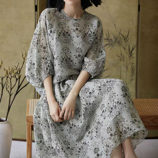 HERA CHOLE 依伊茹花园印花套装 | Dio*r同款轻奢设计，法国进口天丝和柞蚕丝混纺 商品图4