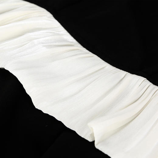 QF893斯尔丽2025夏季新款撞色装饰下摆修身端庄大方OL气质连衣裙 商品图5