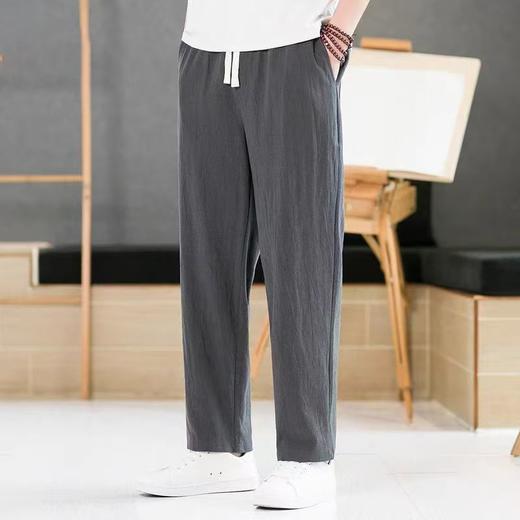 为夏季而生男士高端棉麻裤松紧腰小哈伦裤 商品图9