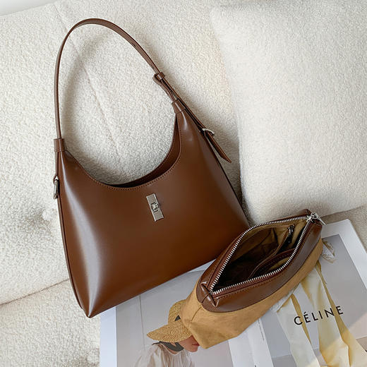 【预售3天】2025新款复古法棍腋下托特包高级感百搭单肩斜挎手提包YS8103 商品图5