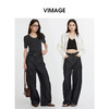 VIMAGE纬漫纪松弛遮肉百搭宽松空气裤显瘦阔腿休闲裤2025夏季新款V2305934 商品缩略图2