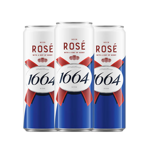 【随心配】1664桃红啤酒罐装310ml*3罐 商品图0