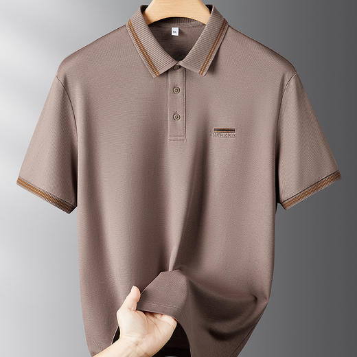 【双股丝光棉】【DPF】大依优型大码短袖POLO衫莱赛尔棉半袖t恤男士加大码夏装保罗上衣肥佬商务休闲 商品图2