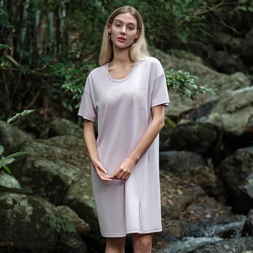 【透气棉带胸垫】SCHIESSER德国舒雅女士春夏纯棉软糯亲肤透气带胸垫家居裙E1-22963D 商品图0