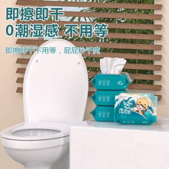 米特医生湿厕纸冲浪款 40片*16包 添加维E湿纸巾 私处清洁湿巾 可冲马桶 /家庭清洁/纸品 /清洁纸品 /湿厕纸 商品图1