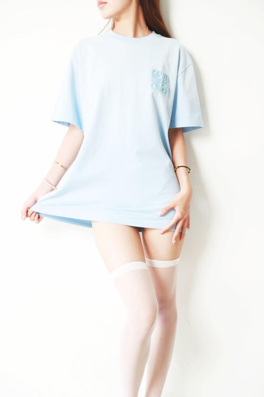 口袋tee+基础tee，2款一起。胸口刺绣水洗圆领全棉短袖t恤C050768 商品图12