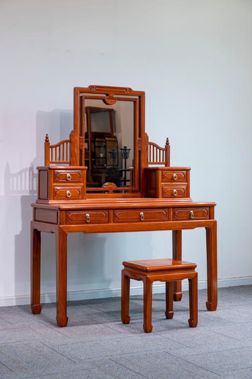 红桥红  家具严选  缅甸花梨(大果紫檀）  【115新明式梳妆台两件套】 商品图1