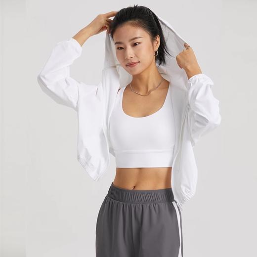 跃牌【轻匀系列】2025春夏凉感防晒衣女士运动外套连帽抽绳防紫外线防晒瑜伽服WT1512 商品图2