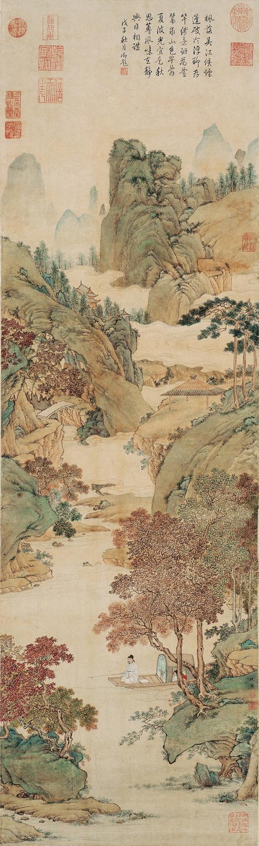 枫溪垂钓图  复制画 商品图1