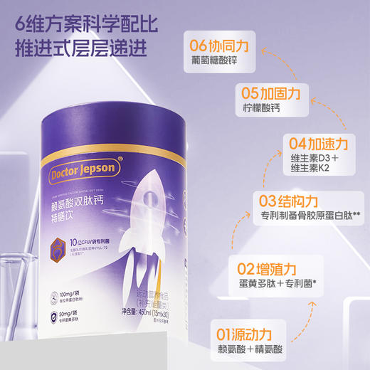 ³【夜用蓝罐γ氨基丁酸双肽饮 】γ氨基丁酸300mg+酪蛋白水解肽100mg+酪蛋白磷酸肽100mg 15ml*30袋/罐 XN03-CRMM-HPK（HOT） 商品图5