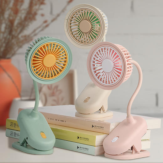 「可夹设计！简约高颜值」新品时尚简约小风扇 可夹台式小风扇USB可充电桌面居家日用夹子式小风扇 商品图2