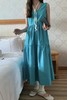SUMMER & SAGE 蓝绿色方领吊带连衣裙 18366 商品缩略图0