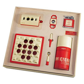 JIFENG季风雪茄套装送礼打火机台式雪茄剪刀烟灰缸保湿罐高档礼盒