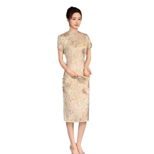 GX春夏新款复古中国风大码小个子旗袍裙 商品图4