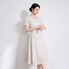 IWY/米白色夏季新款法式小香风连衣裙女高级感V领气质短袖裙子 242053Q1 商品缩略图4