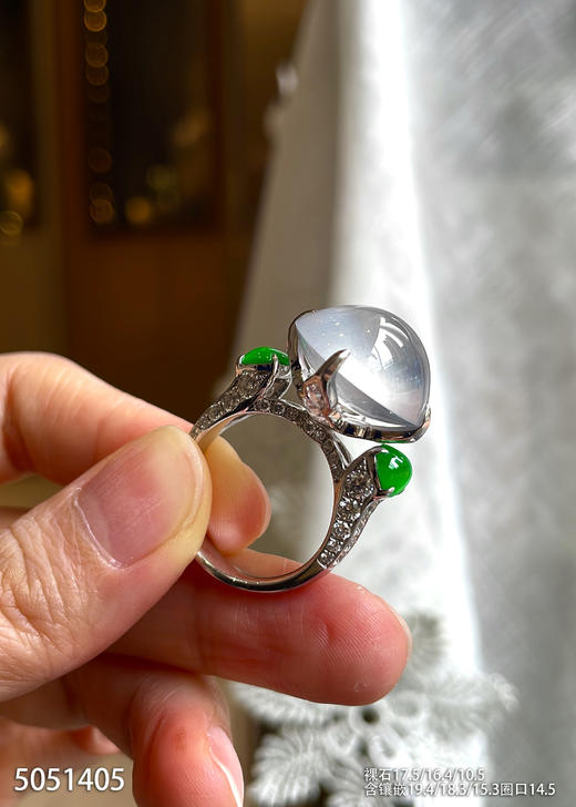 玻璃种蛋面戒指【5051405】具体价格微信咨询 商品图5