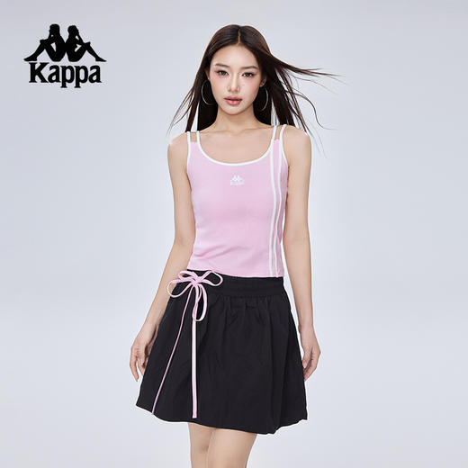 Kappa卡帕背靠背2025新款夏季运动背心女士美式修身吊带透气上衣KPDJBVV10 商品图1