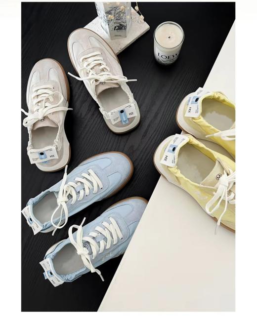 【云朵感~芭蕾德训鞋】 透气超高颜值‼️厚底增高，舒适性第一名！各种风格都百搭，裙子裤子随便穿，要潮有潮‼ 增高显脚小，很好搭衣服❗️❗ 商品图4