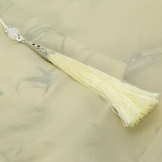 QF883斯尔丽25新款改良版旗袍抛袖薄纱上衣搭配印花内搭连衣裙两件套装 商品图5