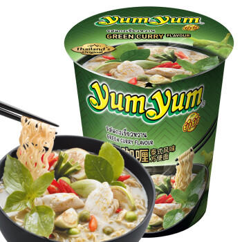 养养（YUMYUM）泰式青咖喱味汤方便面 （杯面） 70g*2杯 组合装 速食方便面 /粮油调味 /方便食品 /方便面 商品图2