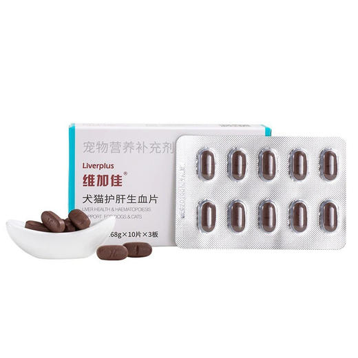 维加佳汉维宠仕宠物狗狗犬猫保咪肝护肝生血片补铁大型犬肝脏保健 商品图3