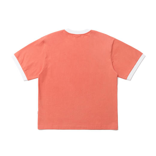 U17 星标 SLOGAN 印花T恤 橘粉色 商品图1