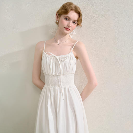 【初恋白月】花边裙摆吊带裙女夏季弹力收腰度假风连衣裙V0850334 商品图3