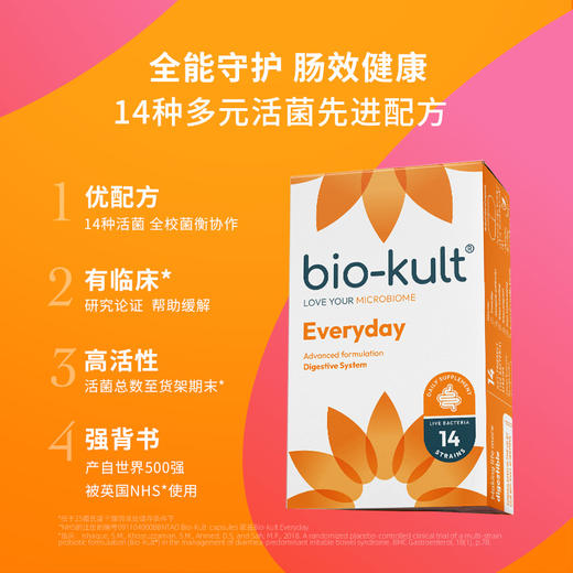 【进入英国医保】英国bio-kult百康百德进口每日肠道益生菌60粒 商品图2