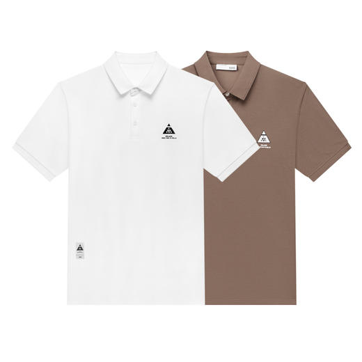 GXG男装 双色简约绣花时尚短袖POLO衫T恤  夏季热卖翻领T恤 商品图4