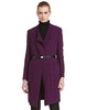A1124603804   玛丝菲尔Marisfrolg  暗紫色优雅魅力双口袋长袖长款外套 商品缩略图0