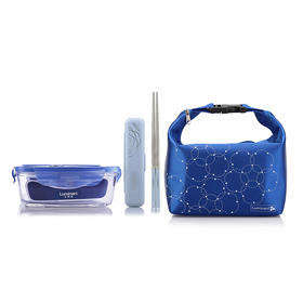 LC-S28F 凡尔赛彩盒装三件套（大方+餐具筷子+色丁布方包餐包）