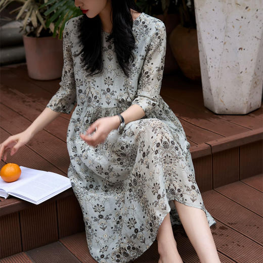 HERA CHOLE 依伊茹花园印花套装 | Dio*r同款轻奢设计，法国进口天丝和柞蚕丝混纺 商品图1