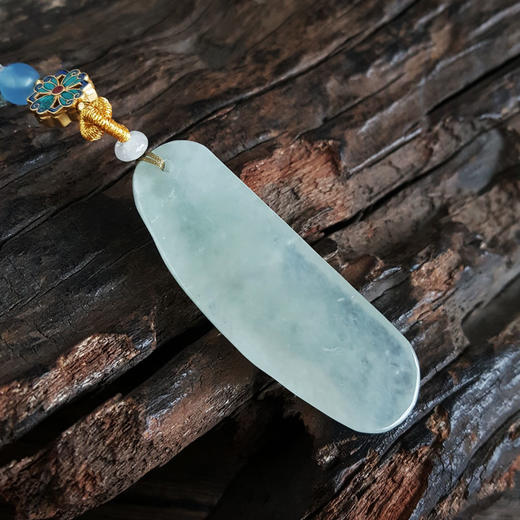 【天然正品】天然细腻糯冰种花开富贵（牡丹）翡翠吊坠项链51.3*18.5*9.5MM（皆取最大值）女士现售价：980特价！090425AH07 商品图5