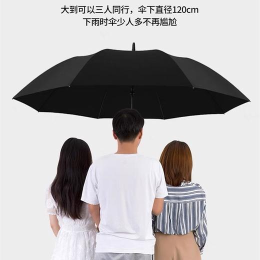 大雨伞 大黑伞 长柄自动长伞太阳伞直杆加大伞下120cm直柄750黑胶商务晴雨伞 1把 商品图2