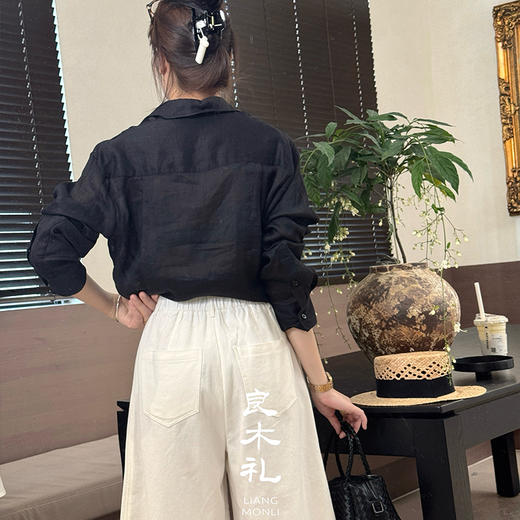 【部分现货】良木礼亚麻中裤（8125） 商品图0