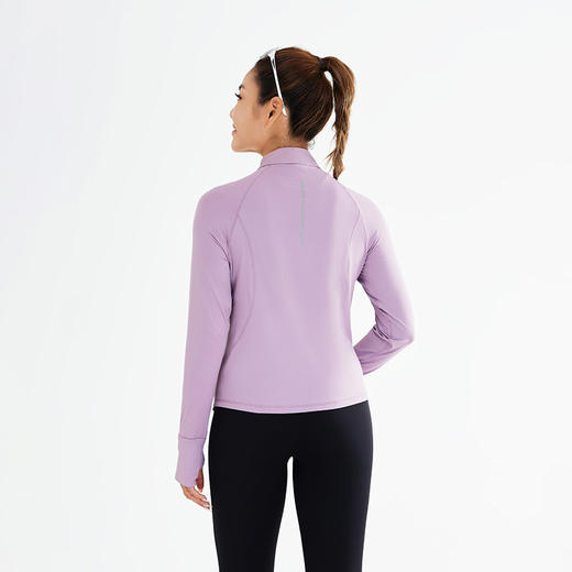 多威运动上衣立领半门襟拉链女士吸湿速干长袖T恤2342451 商品图3