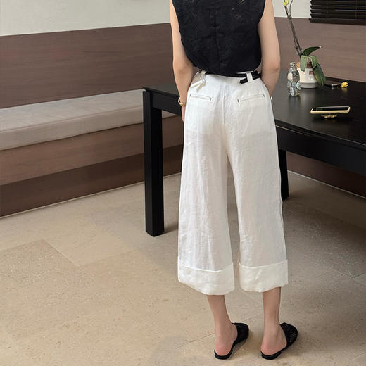 【预售7天】良木礼亚麻中裤（84537） 商品图2