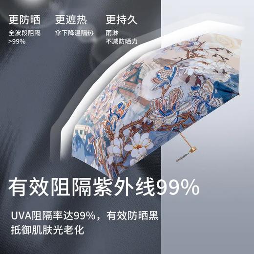 紫宝新中式国潮美学五折黑胶太阳伞 商品图2