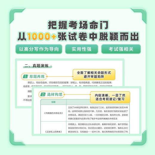 2025年备考一看就能用的作文素材初中版优秀作文素材作文纸条中 商品图3