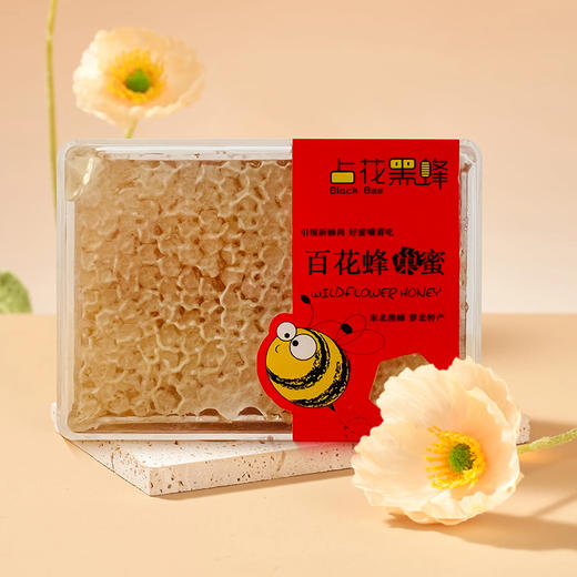 【占花黑蜂】萝北蜂蜜东北黑蜂纯百花巢蜜250g农家自产蜂蜜嚼着吃 商品图2