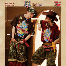 【猫和老鼠联名】 BJHG不计后果美式短袖t恤男款夏季速干情侣体恤