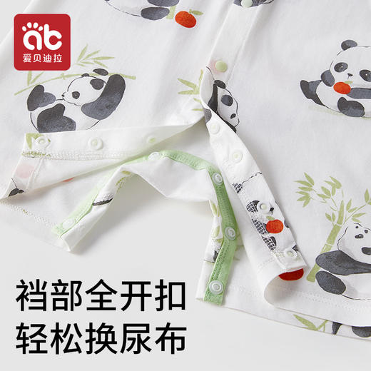 婴儿衣服夏季薄款小月龄多巴胺纯棉空调短袖男宝宝女孩外出连体衣 商品图3