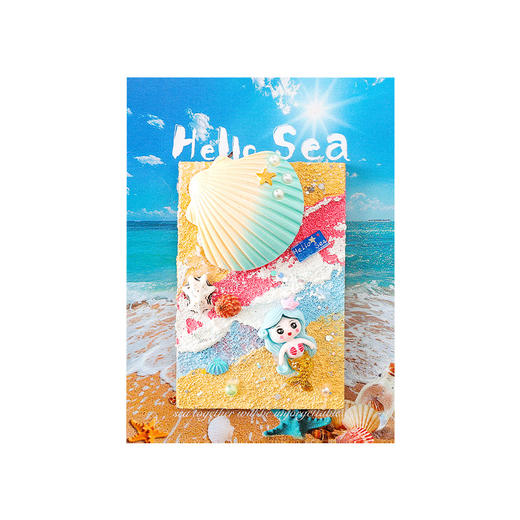 【儿童DIY海星贝壳冰箱贴】手工海洋沙画儿童玩具海洋旋转冰箱磁贴 商品图4