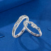 KADER卡蒂罗 连理枝情侣对戒 S999/S925纯银镶钻 开口可调节一对戒指 浪漫小众设计 礼物送女朋友 #礼盒款 商品缩略图8